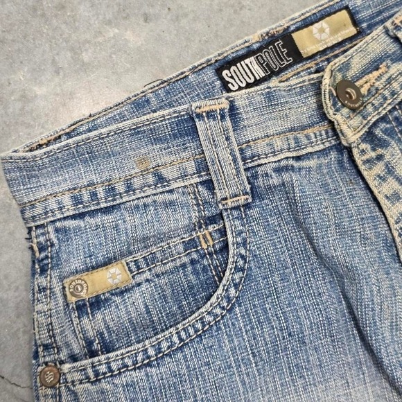 Southpole blue Bamboo weave denim jeans Size 12 Great condition 90s 00s - Picture 2 of 5